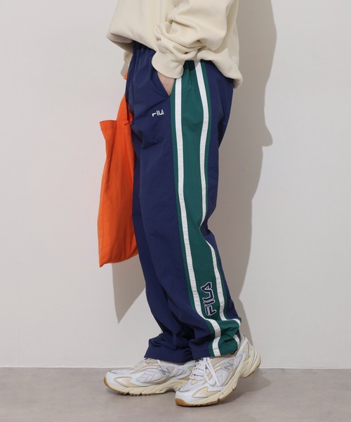 FILA（フィラ） ワイドパンツ パンツ FILA Nylon track Jacket ライン