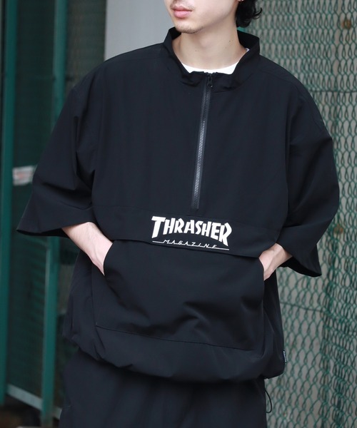 セール】【at】〔THRASHER/スラッシャー〕フロントロゴ ナイロン