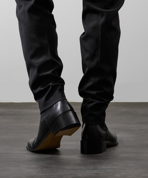 PADRONE 黒革靴 ブーツ PADRONE ブーツ 「PADRONE」別注 SIDE ZIP BOOTS サイドジップ