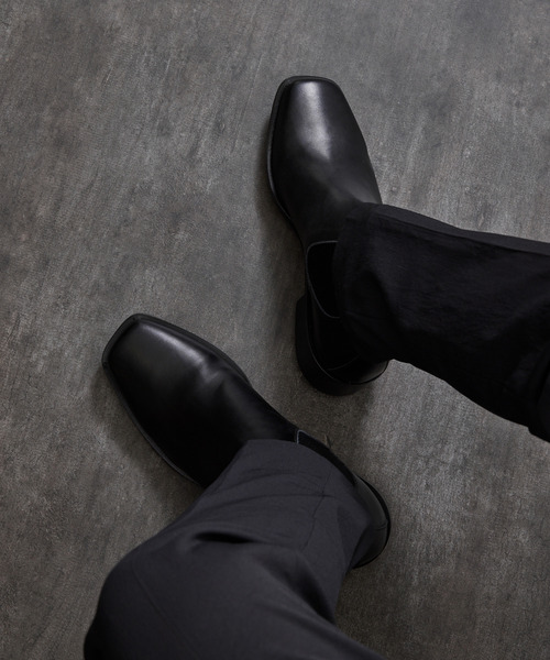 PADRONE ブーツ パドローネ / BL SQUARE SIDE GORE BOOTS キップ