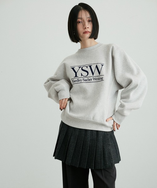 「Champion」 スウェットカットソー FREE グレー レディース