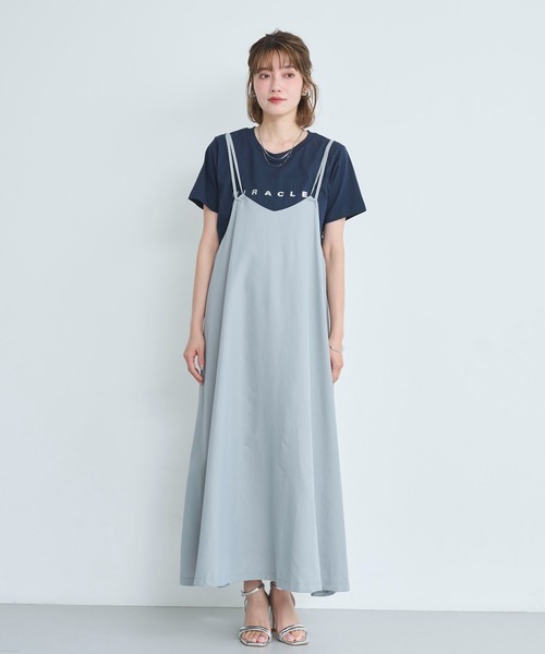 ワンピース ダブルストラップバックリボンキャミワンピース : ZOZOTOWN