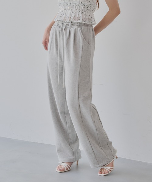 送料無料★boohoo/スリムフィット クロス スウェットパンツ Chico パンツ カーブデザインドロストスウェットパンツ