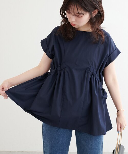 natural couture ブラウス シャツ サイドドロストトップス