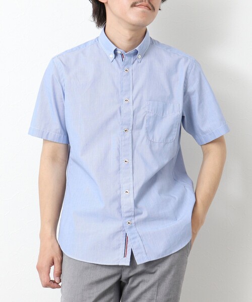 NOLLEY'S シャツ T/C 半袖パラシュートBD 25SS メンズ