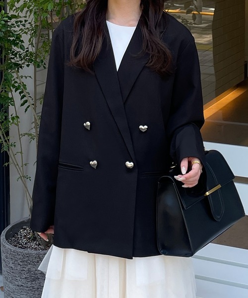 [JUNOAH] tailored jacket SMALL уголь женский 