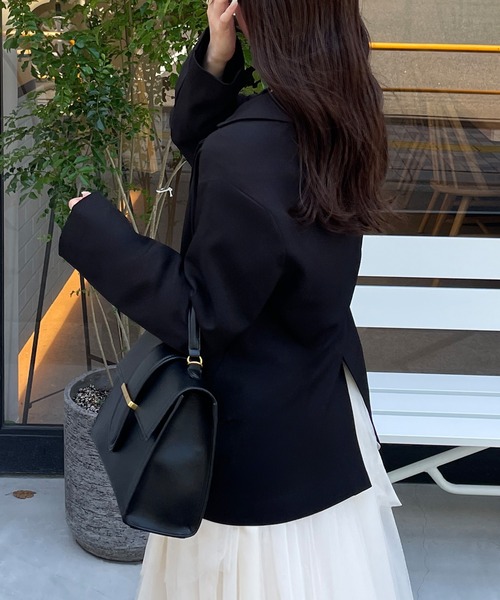 [JUNOAH] tailored jacket SMALL уголь женский 