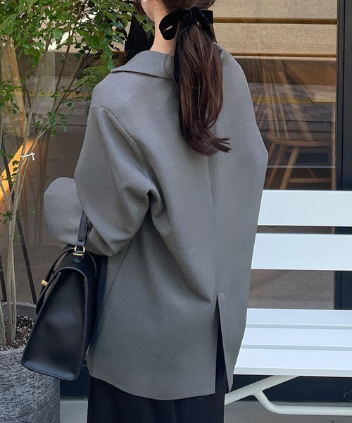 [JUNOAH] tailored jacket SMALL уголь женский 