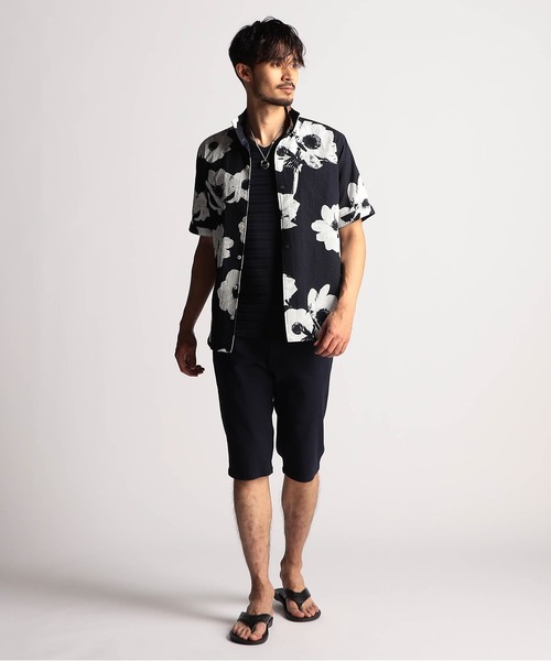 NICOLE CLUB FOR MEN パンツ ガムストレッチ デザインハーフ