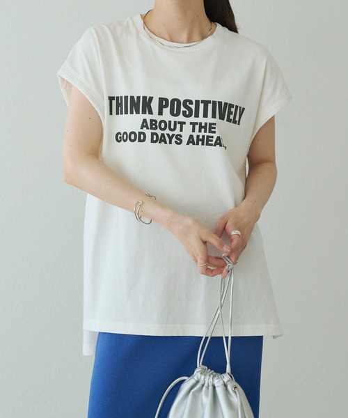 PUAL CE CIN グレー ロゴTシャツ 半袖 pual ce cin tシャツ コットンナイロンシアーロゴTシャツ