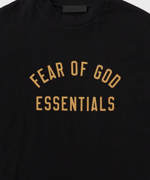 Fog Essentials 反射フォントtシャツ長袖 ブラック人気ロゴ FOG ESSENTIALS (エフオージーエッセンシャルズ) フロントロゴ