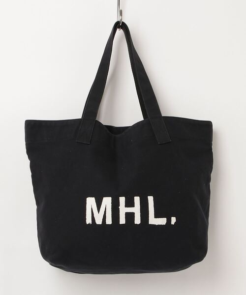 MHL. ブラック トートバッグ ヘビーコットンキャンバス 2025年最新】mhl． ヘビーコットンキャンバス トートバッグの