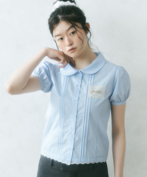 FCMM【日本限定】TAG BLOUSE タグブラウス ライトブルー S試着のみ FCMM ブラウス シャツ 「日本限定」TAG BLOUSE / タグブラウス