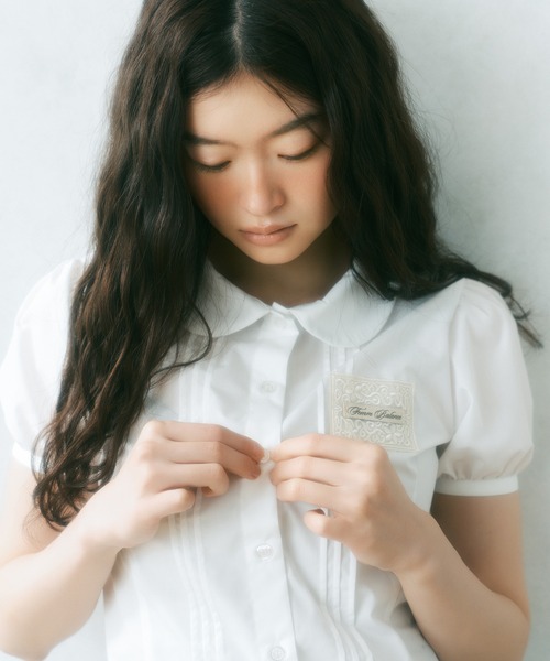 FCMM【日本限定】TAG BLOUSE タグブラウス ライトブルー S試着のみ FCMM ブラウス シャツ 「日本限定」TAG BLOUSE / タグブラウス
