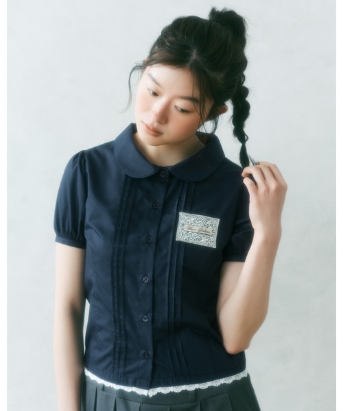 FCMM【日本限定】TAG BLOUSE タグブラウス ライトブルー S試着のみ FCMM ブラウス シャツ 「日本限定」TAG BLOUSE / タグブラウス