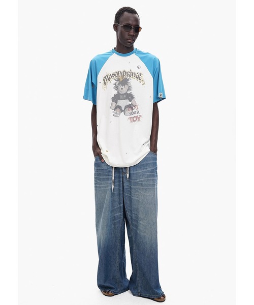 MASONPRINCE tシャツ オーバーサイズ ステッカーデザイン ラグラン T