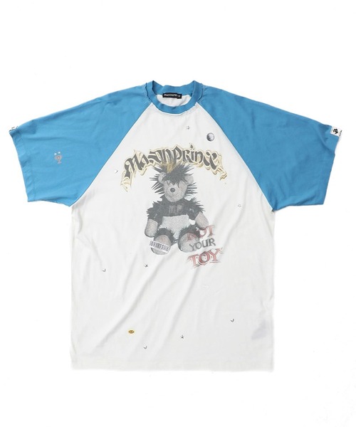 メゾンプリンスTシャツ MASONPRINCE tシャツ オーバーサイズ ヴィンテージ加工 ロックプリント