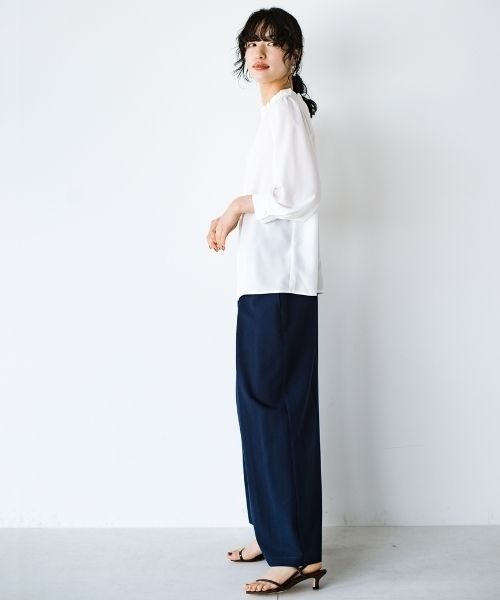 「ANNA LUNA」 7分袖ブラウス LARGE グリーン レディース