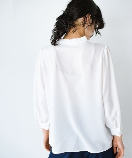 「ANNA LUNA」 7分袖ブラウス LARGE グリーン レディース