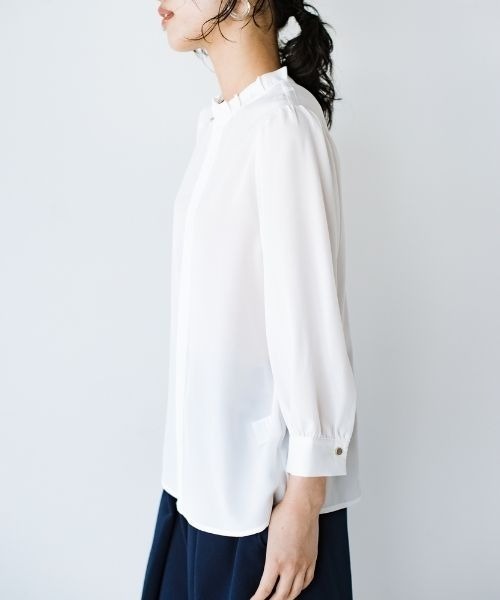 「ANNA LUNA」 7分袖ブラウス LARGE グリーン レディース
