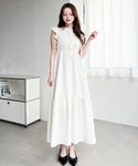 ワンピース 夏 ドロストリボンショルダーフリル...の詳細画像5
