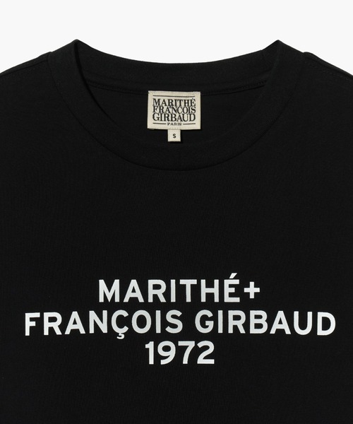 MARITHE◆LETTERING LOGO OVERSIZED TEE シンプル ロゴ 韓国人気 Tシャツ メンズ ビッグシルエット オーバーサイズ カレッジロゴ