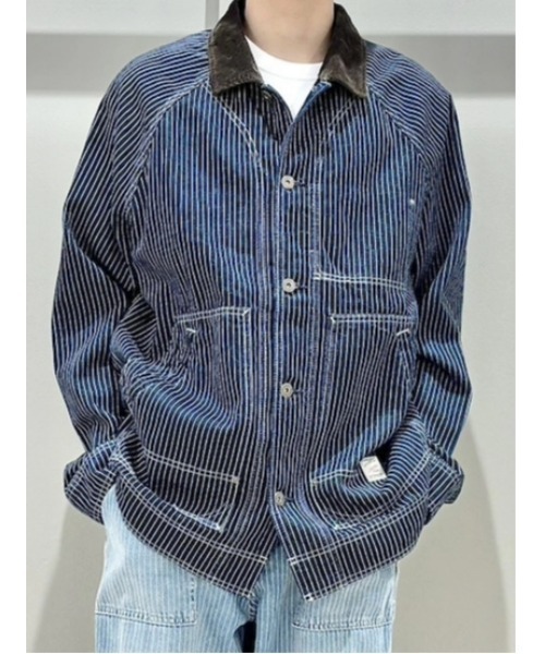 GAP デニムジャケット gジャン デニム ストライプ チョア