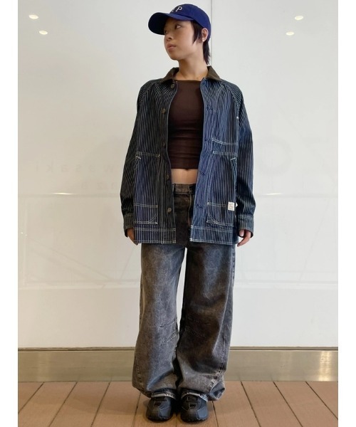 GAP デニムジャケット gジャン デニム ストライプ チョア