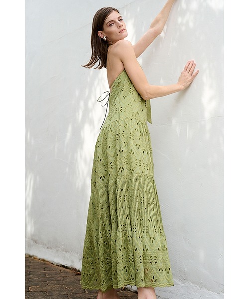 みーさん専用estella.k ワンピース Veronica Belted Dress スタンドレースシャツドレス（ワンピース