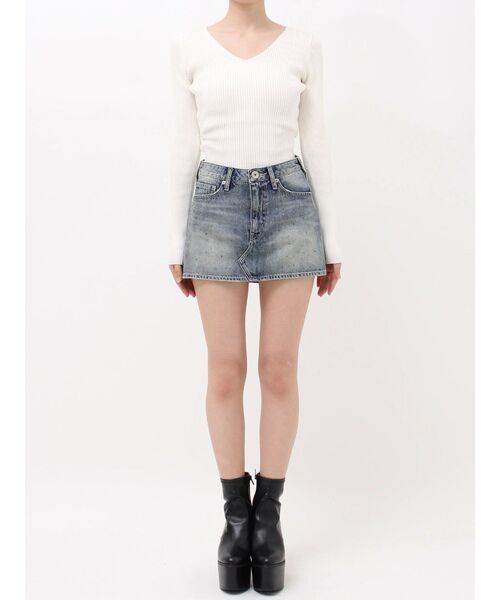 GYDA デニムスカート bijouデニムスカートライクショートパンツ