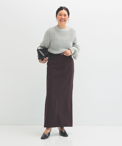 Demi-Luxe BEAMS ローウエスト レディ スカート .M Demi-Luxe BEAMS（デミルクス ビームス） ロング スカート ロー