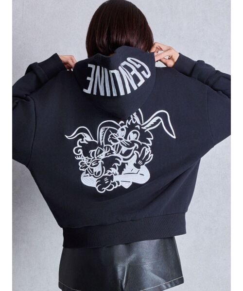GYDA パーカー GENUINE BUNNYスウェットパーカー レディース