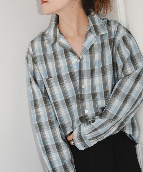 Spick＆Span ブラウス シャツ K.Ayami*S 2WAY開襟シャツ