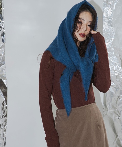 bohmal（ボマール） スカーフ バンダナ モヘアニットスカーフ