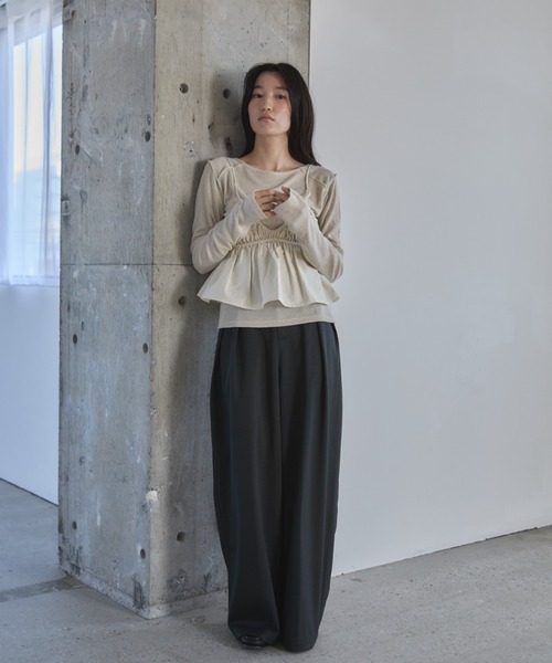 「feepur」 キャミソールブラウス MEDIUM ブラック レディース_画像8