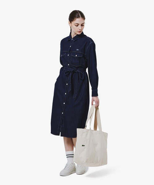 LACOSTE（ラコステ） シャツワンピース ロングデニムシャツドレス