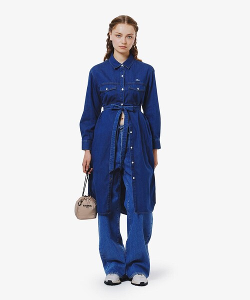 LACOSTE（ラコステ） シャツワンピース ロングデニムシャツドレス