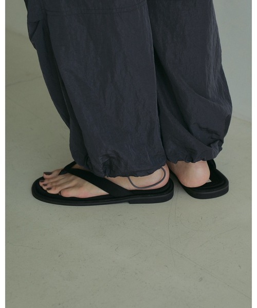 「anuke」 フラットサンダル 38inch クリーム レディース_画像5