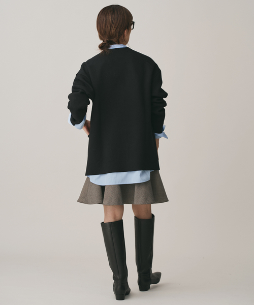 IENA（イエナ） スカート ツイードダブルクロスフレアミニスカート