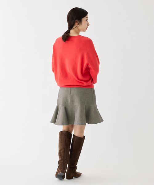 IENA（イエナ） スカート ツイードダブルクロスフレアミニスカート