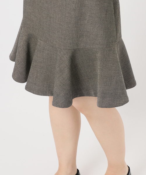 IENA（イエナ） スカート ツイードダブルクロスフレアミニスカート