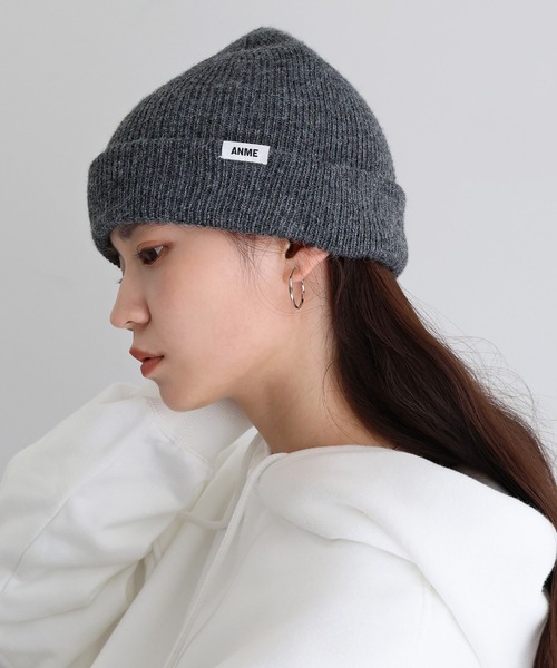 ANME ニット帽 ニットキャップ ANMEロゴビーニー レディース メンズ