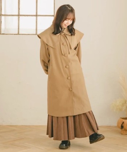 【まる】bedside dramaベージュチェスターコート bedsidedrama（ベットサイドドラマ）の「OOPARTS Mix Gawn Coat