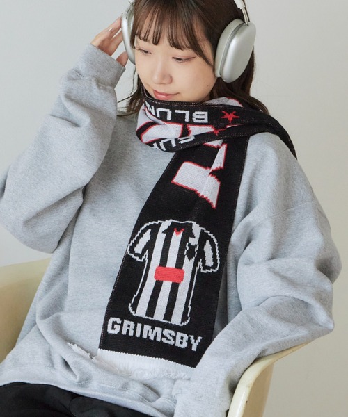 ROOP TOKYO マフラー Football Scarf リブ編みジャガードフットボール