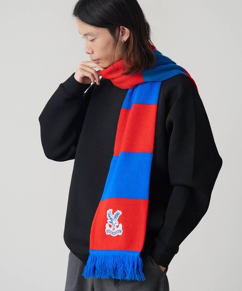 ROOP TOKYO マフラー Football Scarf リブ編みジャガードフットボール