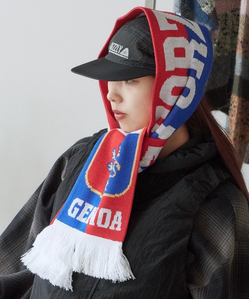 ROOP TOKYO マフラー Football Scarf リブ編みジャガードフットボール