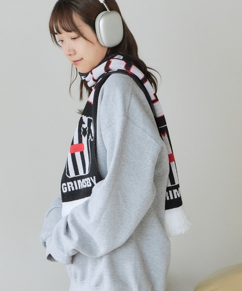 ROOP TOKYO マフラー Football Scarf リブ編みジャガードフットボール