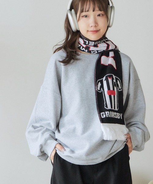 ROOP TOKYO マフラー Football Scarf リブ編みジャガードフットボール