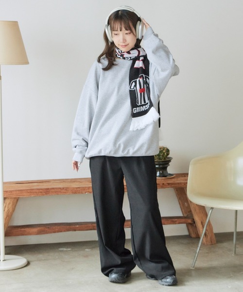 ROOP TOKYO マフラー Football Scarf リブ編みジャガードフットボール