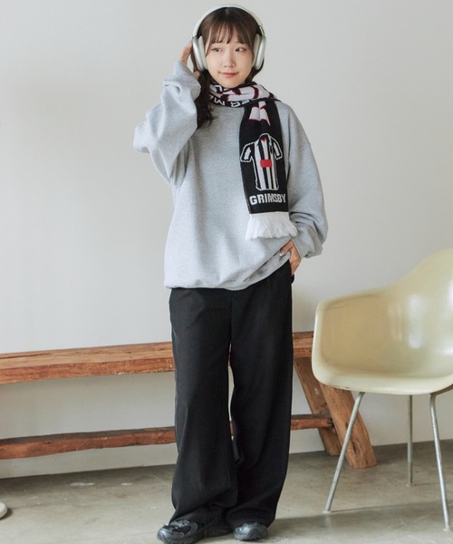 ROOP TOKYO マフラー Football Scarf リブ編みジャガードフットボール